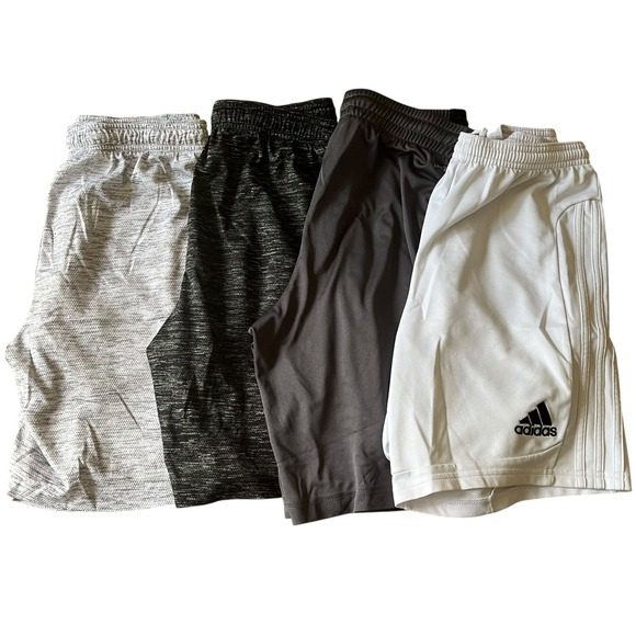 Boys Athletic Shorts Bundle (4) Old Navy Tek Gear Adidas Sport Workout Sz 10/12 - Picture 1 of 8